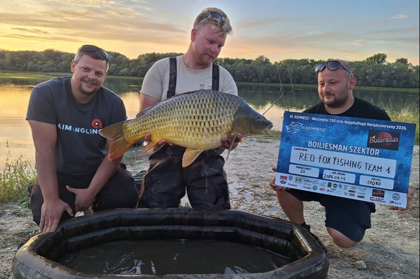 200 kiló fölé jutva a Red Fox Fishing Team nyerte a neszmélyi nagyhalfogó versenyt – fotókkal, videóval