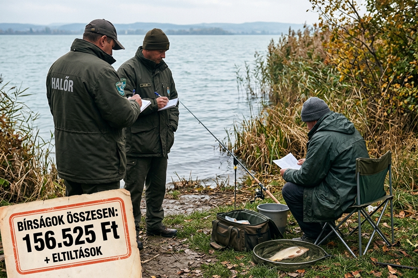 Drága mulatság a Balatonnál: 156 ezres bírság 5 eltitkolt halért