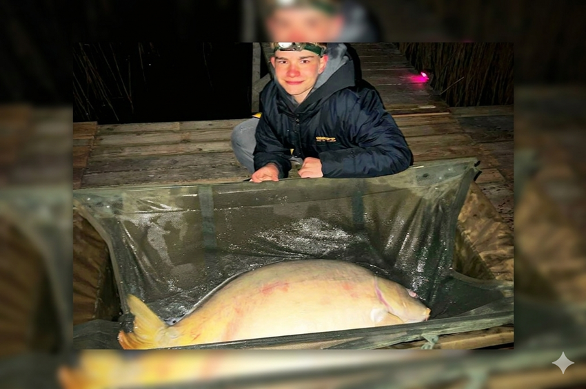 Fel sem bírta emelni, akkora pontyot fogott egy fiatal horgász a Balatonnál – fotókkal 