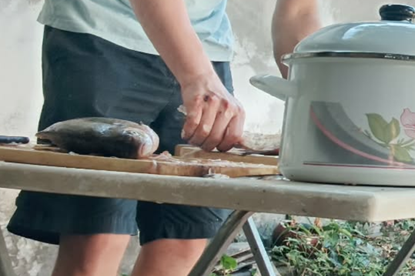 Lecsaptak a balatoni halőrök a parton pucoló pecásra
