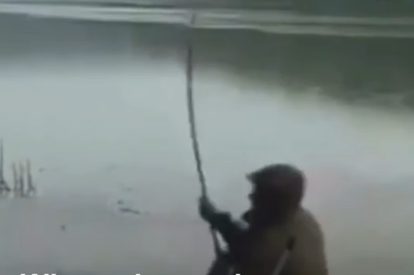 Videó: pillanatok alatt lett káosz a parton egy durva kapás után