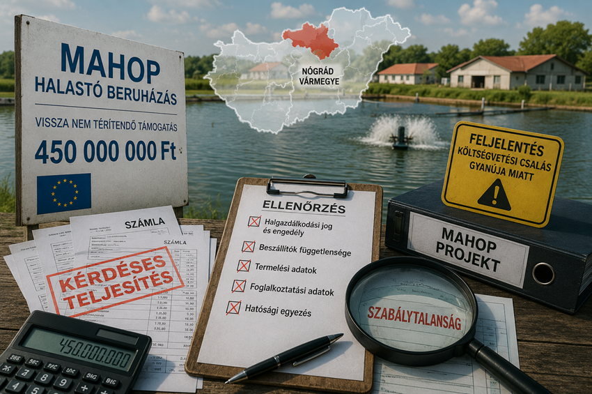 450 millió forintos halastó-beruházás ügyében tett feljelentést az Integritás Hatóság