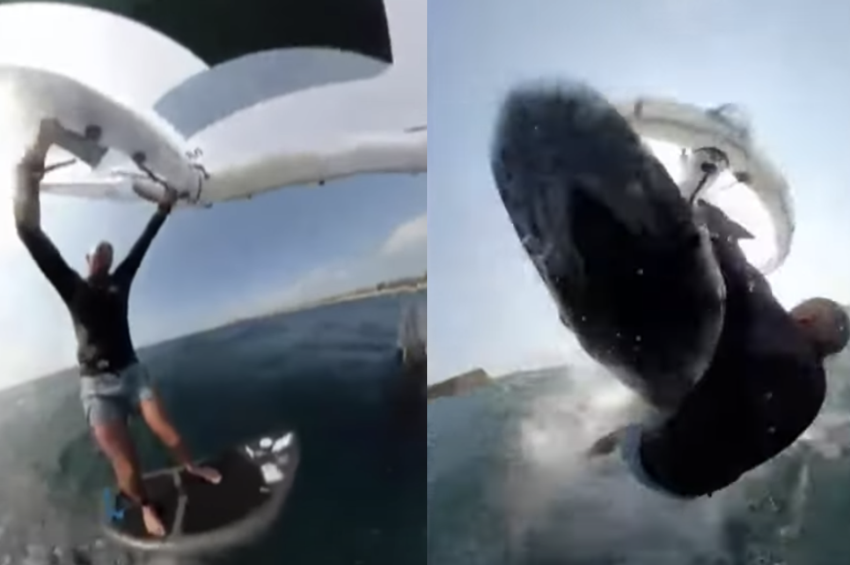 Vérfagyasztó videón, ahogy egy púpos bálna felöklel egy szörföst