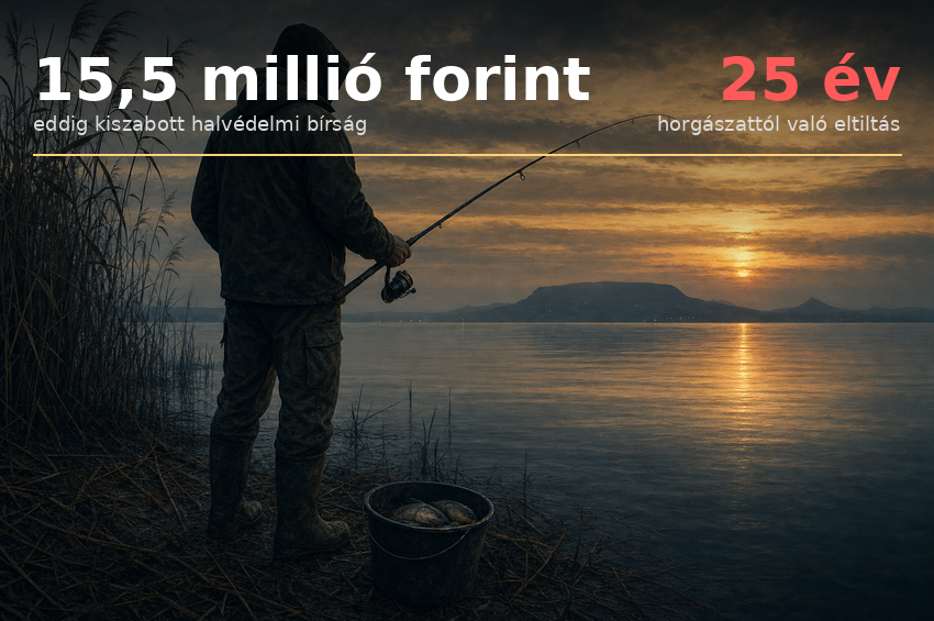 Már 15,5 milliós bírságnál és 25 év eltiltásnál jár a Balaton leghírhedtebb orvhorgásza 