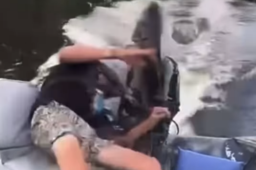 Videó: repülő busa tarolta le a csónakos horgászt