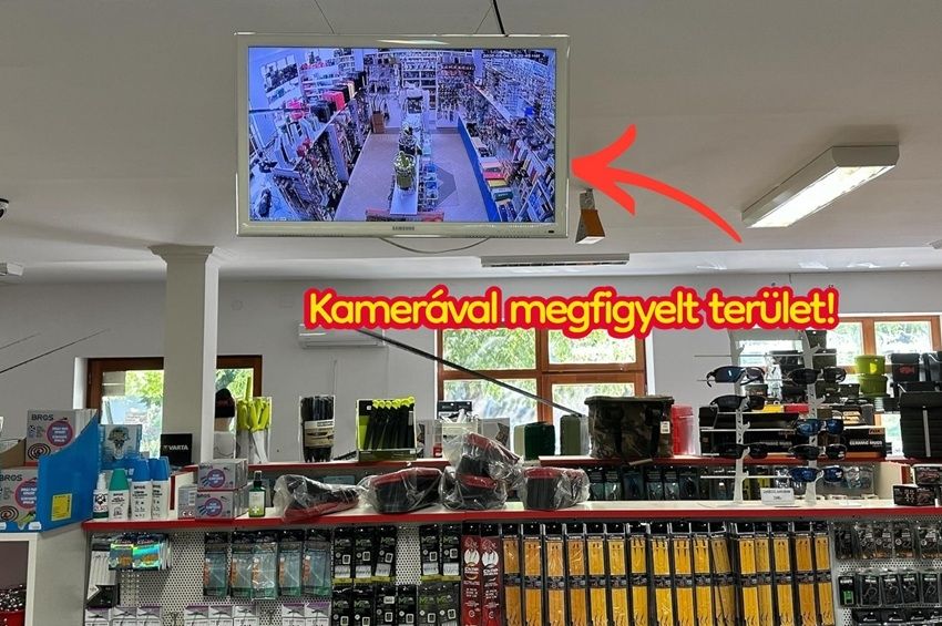 Videófelvétel rögzítette a horgászbolti lopást Szarvason