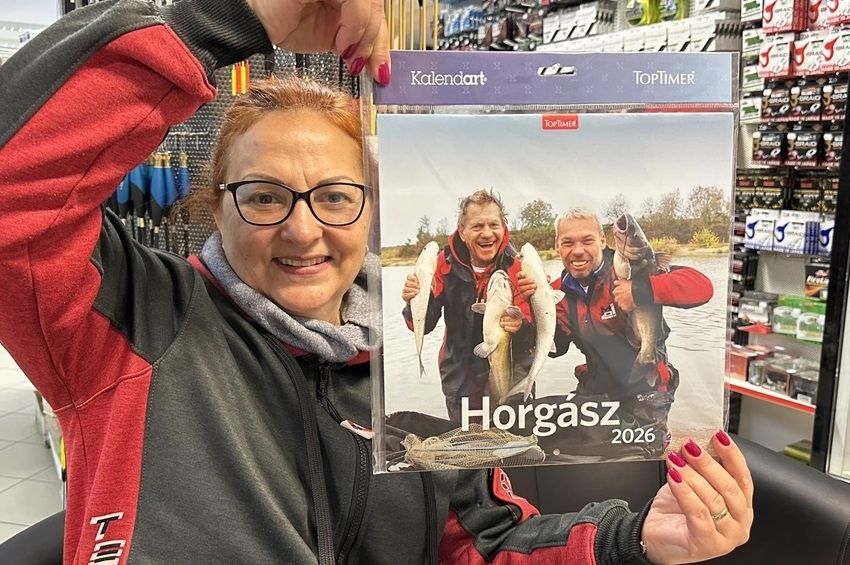 2026-os falinaptár készült a világbajnok horgászról, Szilvási Szilárdról 
